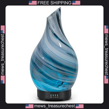 Ultrasonic Essential Oil Diffuser 150ml Glass Cover Night Light