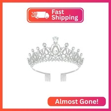 Schmoopy Tiara Crown for Women, Crystal Tiara for Bridal Prom Queen Birthday Bir