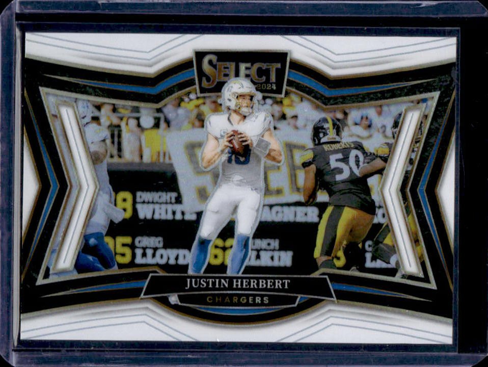 2024 Select Justin Herbert Field White Prizm #9/35 Chargers