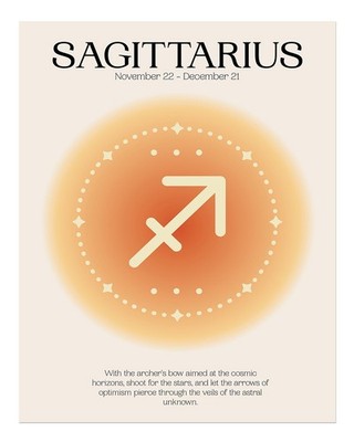Wandbild-Poster Schütze Sternzeichen - mystische Astrologie-Dekoration