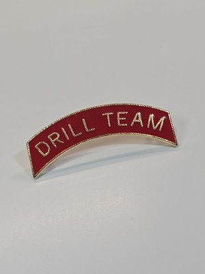 ROTC & JROTC Arc Pin Vintage Red & Gold Colors Drill Team