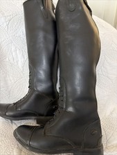 Equistar Youth Size 3 Field Boots All-Weather Black Equestrian Riding Boots