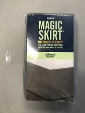 New MAGIC SKIRT - Tailored 15" Drop Length - Queen Size - Gray - Bed skirt, Home