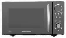 Morphy Richards 900W Standard Microwave 23L Black 8 Setting P90D23EL-B8/H Used
