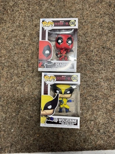 Funko Pop Marvel Deadpool & Wolverine Vinyl Figures 1362 1363 Lot Of 2