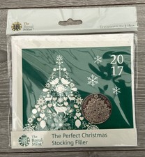 2017 Christmas Tree Stocking Filler &pound;5 Five Pound BU Coin Pack Sealed (33025)