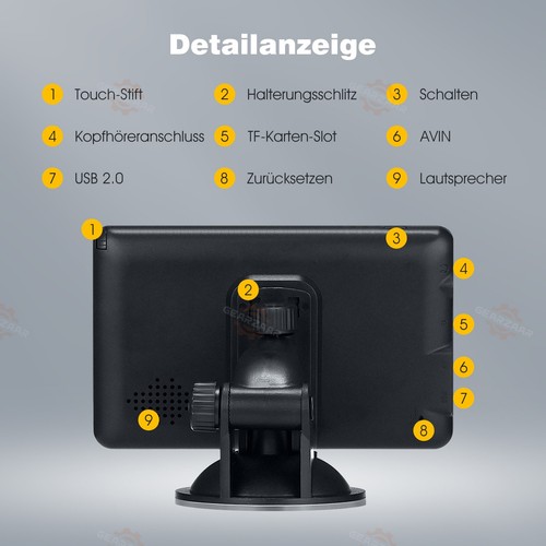 Auto Navigationsgerät GPS EU Karten;Karten Update Navigation 8G+128MB 5 Zoll - Bild 2 von 17