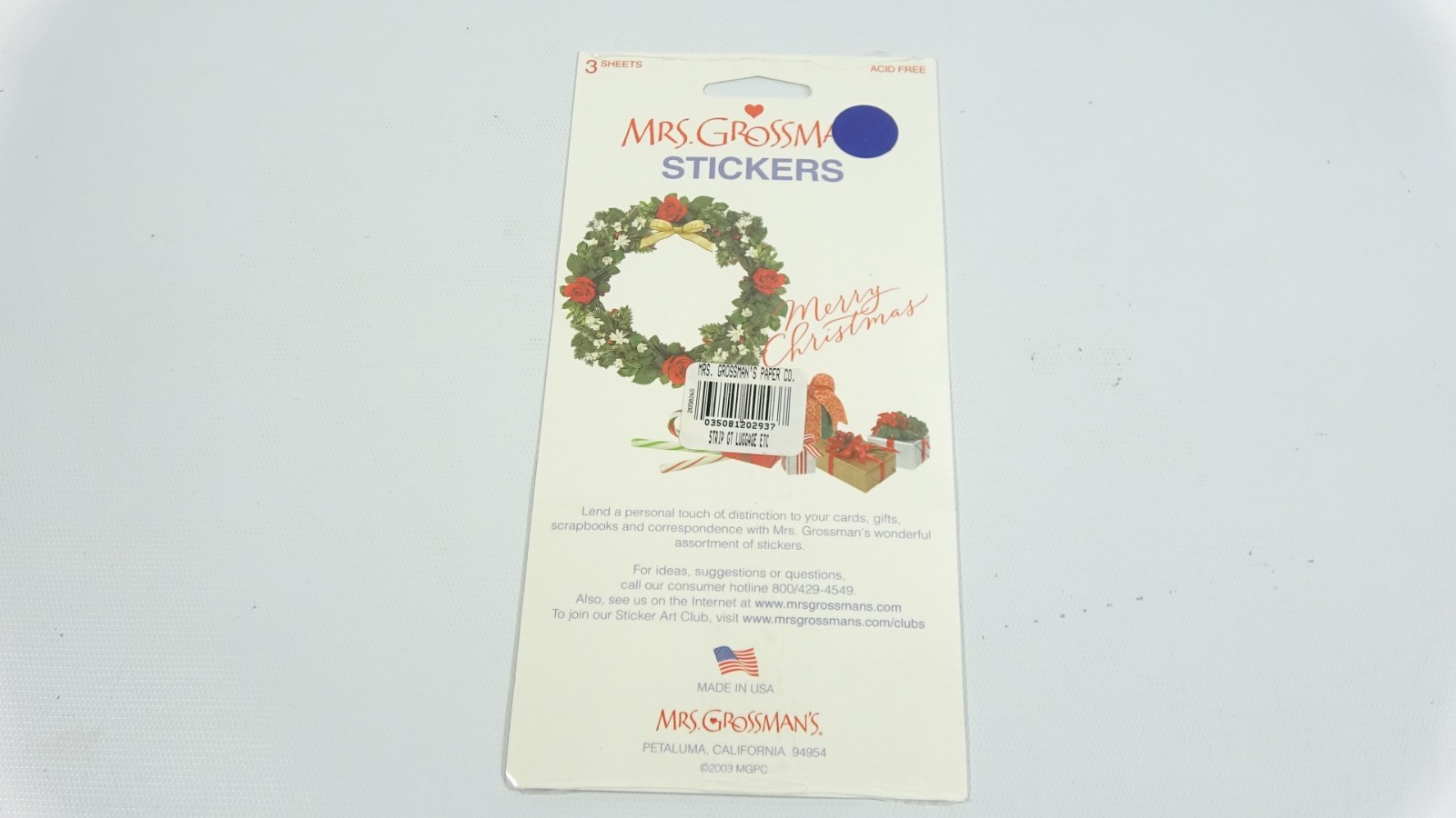 Mrs Grossman's Strip GT Luggage Traveling Scrapbooking Stickers