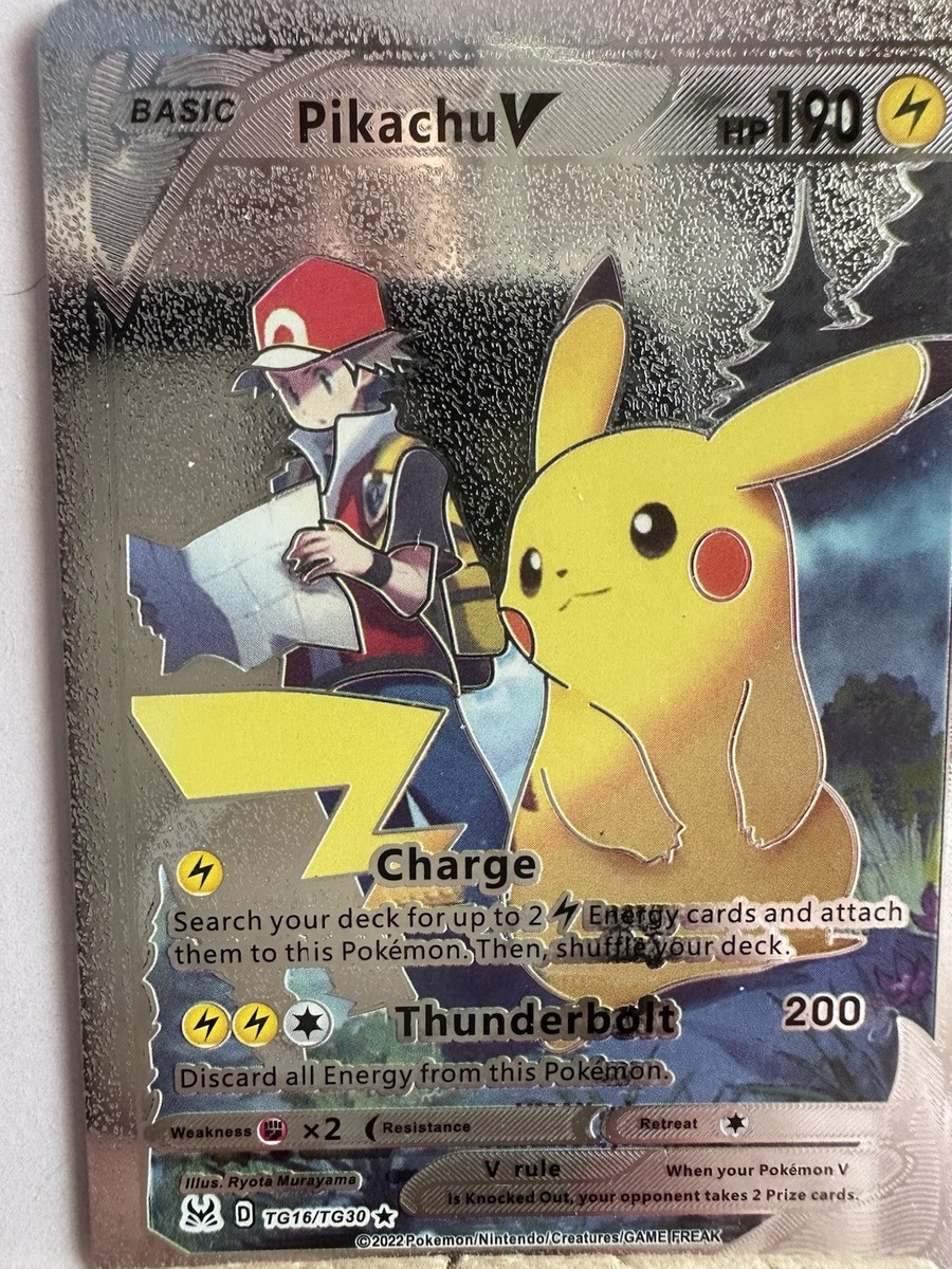 Pikachu V Silver Foil Fan Art Hp190 NM | eBay