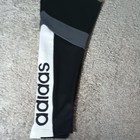 adidas AEROREADY Women’s Black/White/Gray Colorblock Logo Leggings Size L