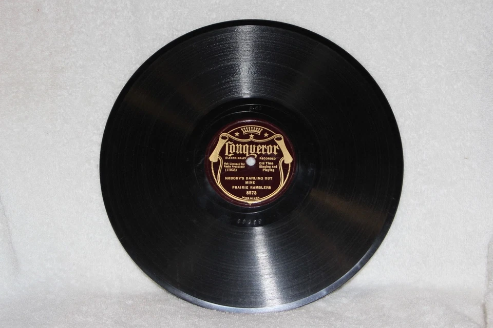 Антикварный шеллак 78 об/мин, 10 дюймов, запись Conqueror, от The Prairie Ramblers - Изображение 3 из 3