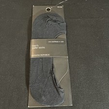 Banana republic men’s black loafer socks black Made in USA Vintage NWT NOS OSFM