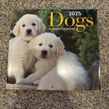 2025 Dogs 16 Month Hanging Wall Calendar size 11 X 10 Inches - NEW