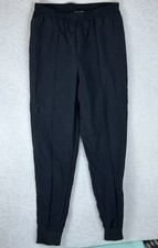 Vintage Nike Pants Mens XL Black Nylon Windbreaker Jogger Zip Ankle Cuff 80s