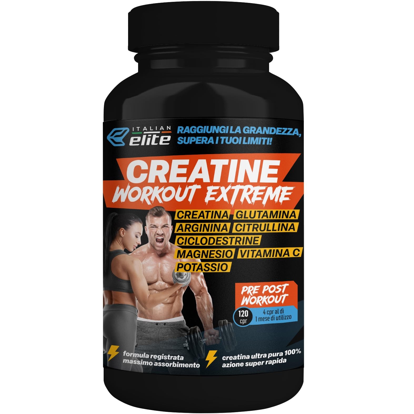 Italian Elite Creatine Extreme: Potenza Pura con Arginina e Vit C