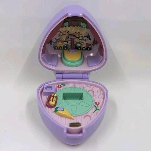 Polly Pocket Perfect Piano Recital Compact Heart Purple Bluebird Vintage 1991