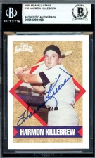 Harmon Killebrew Beckett BAS Signed 1991 MDA All Stars Autograph