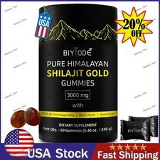 Himalayan Shilajit GOLD Gummies, Organic, Extremely Potent 3000 mg, Fulvic Acid