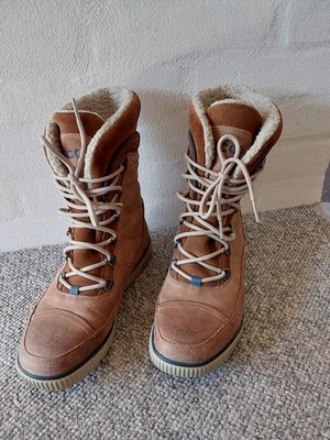Stiefel ecco , echtes Leder , HYDROMAX, Größe 37, hellbraun