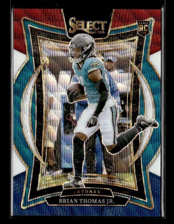 2024 Panini Select #91 Brian Thomas Jr. Rookie Tri-Color Prizm #/299 Jaguars