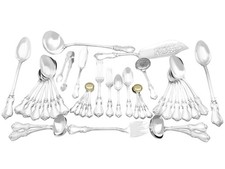Victorian Sterling Silver Canteen of Cutlery for Twenty-Four Persons 1840-1855