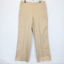 Alfred Dunner Pull-on Pants Proportioned Short Stretch Women 12 Classic Tan