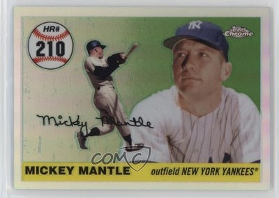 2006 Topps Chrome Home Run History Refractor /500 Mickey Mantle #MHR210 HOF 1bi0