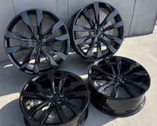 20 Gloss Black Wheels Rims Set Of 4 20x8.5 5x112 Et42 Cb57.1 Audi Vw 20 Gloss Black Wheels Rims Set Of 4 20x8.5 5x112 Et42 Cb57.1 Audi Vw