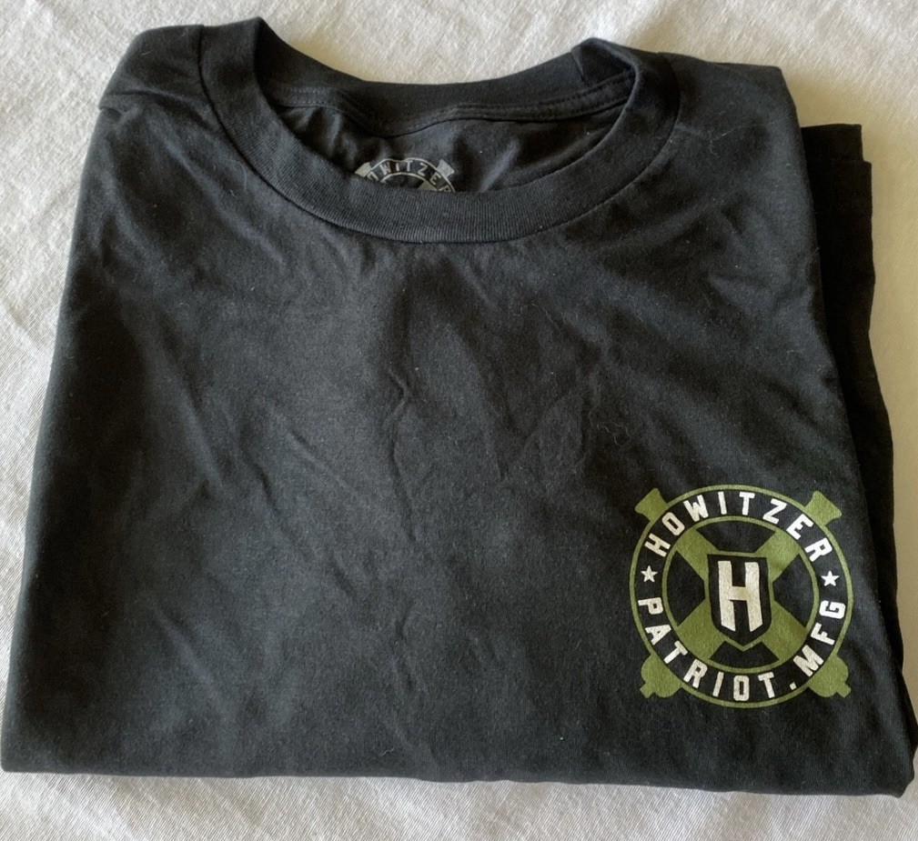NEW Black Howitzer Patriot T-Shirt Size 2XL 2024 Shot Show NEW In Package