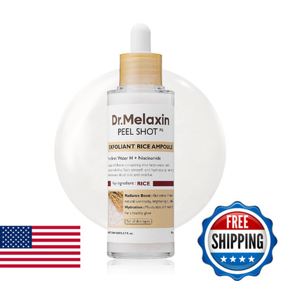 Dr.Melaxin Peel Shot Glow White Rice Peeling Ampoule, Soft Exfoliating Face and