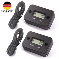 2x Digital Induktiver Stundenzähler Betriebsstundenzähler Stunde Meter Motorrad