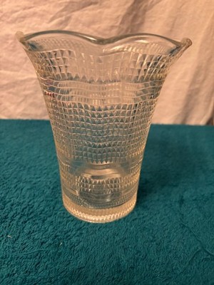 Vintage Pressglas Weithals Sellerie Vase - um 1950/60 er Jahre, 17,5 cm hoch