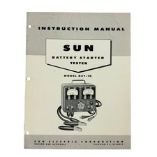 Sun Electric Corporation Bst-10 Battery Starter Tester Instruction Manual