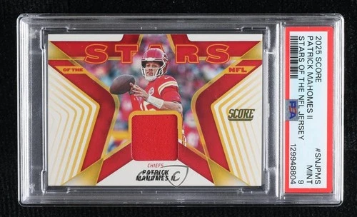 2025 Score Stars of the NFL Jersey Relic Patrick Mahomes II #SNJ-PMS PSA 9 MINT