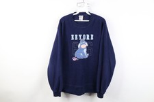 Vintage 90s Disney Winnie the Pooh Womens Medium Eeyore Fleece Sweatshirt Blue