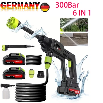 CISIVIS 21V 6in1300Bar Akku Hochdruckreiniger Auto Mobiler Druckreiniger Spritzpistole✅