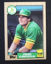 1987 TOPPS JOSE CANSECO Rookie GOLD CUP #620