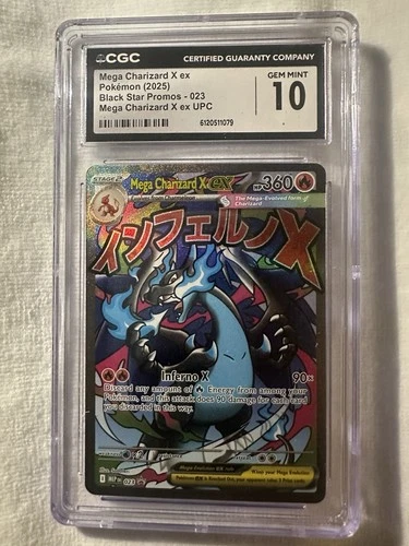 Pokémon Mega Charizard X ex 023 Me: Mega Evolution Promo CGC 10 Gem Mint Holo
