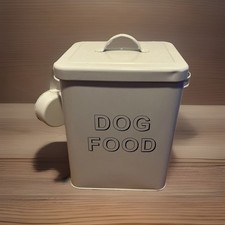 airtight Dog Treat container bin and DOG Food Storage Tin with Lid With Handl...