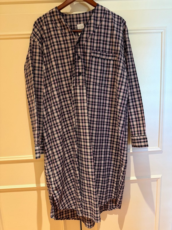 John Blair M/L classic plaid men's nightshirt