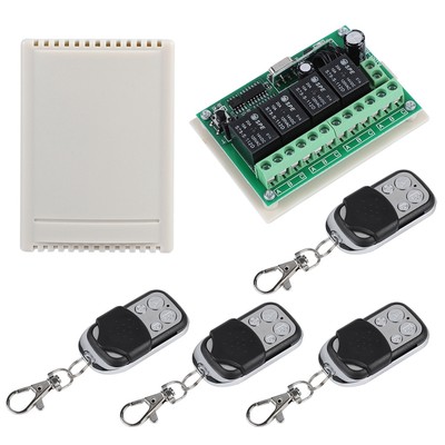 Multi Function 4 Way Remote Control Wireless Relay Receiver Rep CB