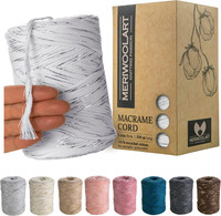 ® Makramee Garn Weiß - Makramee Garn 3Mm Farbig 200M - Super Weiches Garn, Einfa