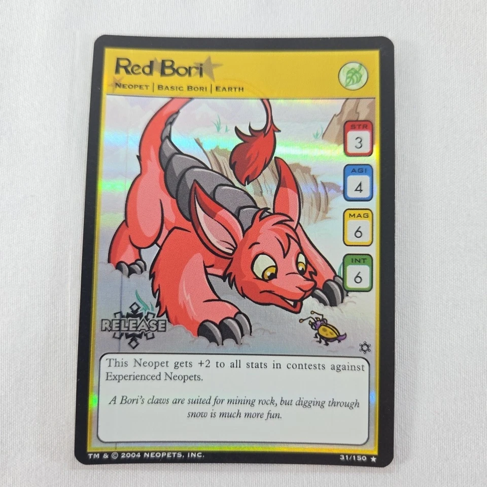 Neopets Red Bori Release Card #31, Hannah And The Ice Cave Tournament Card PROMO - Image 2 of 3