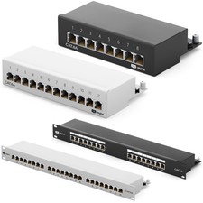 Cat6a Patchpanel 8/12/16/24-Port RJ45 geschir...