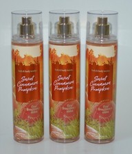 3 NEW BATH  BODY WORKS SWEET CINNAMON PUMPKIN FINE FRAGRANCE MIST SPRAY 8 OZ