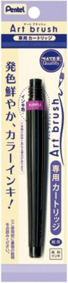 10 Sets Pentel Fude Brush Pen Cartridge Art Brush XFR-150 Purple Japan Lots