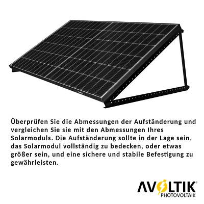 TEOV Befestigung Solarmodul Halterung, Solarpanel Blechdach mit 30cm