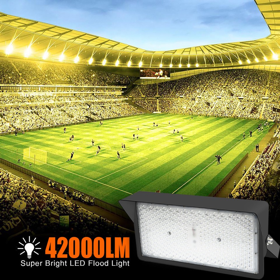 2Pack 300W LED Flood Light 4000K Outdoor Basketball Court Garden