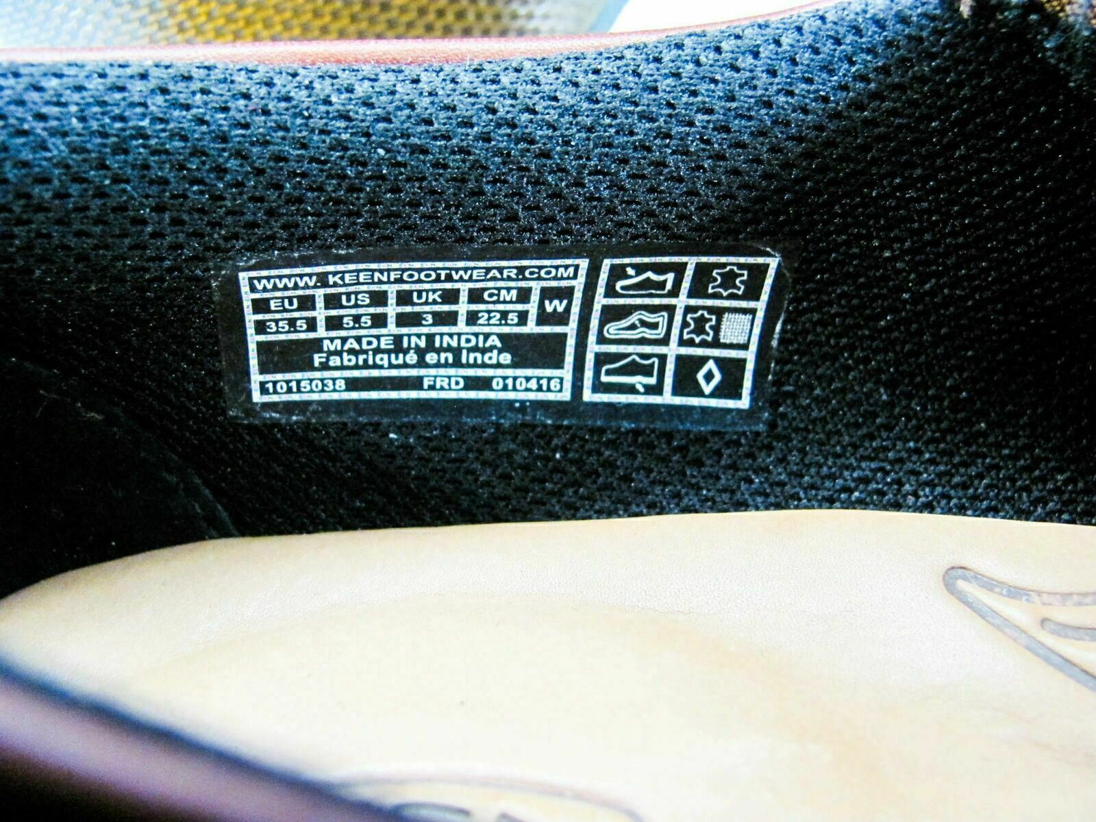 Keen scarpa donna Mora bottone taglia 5 5M zoccolo marrone usata qp