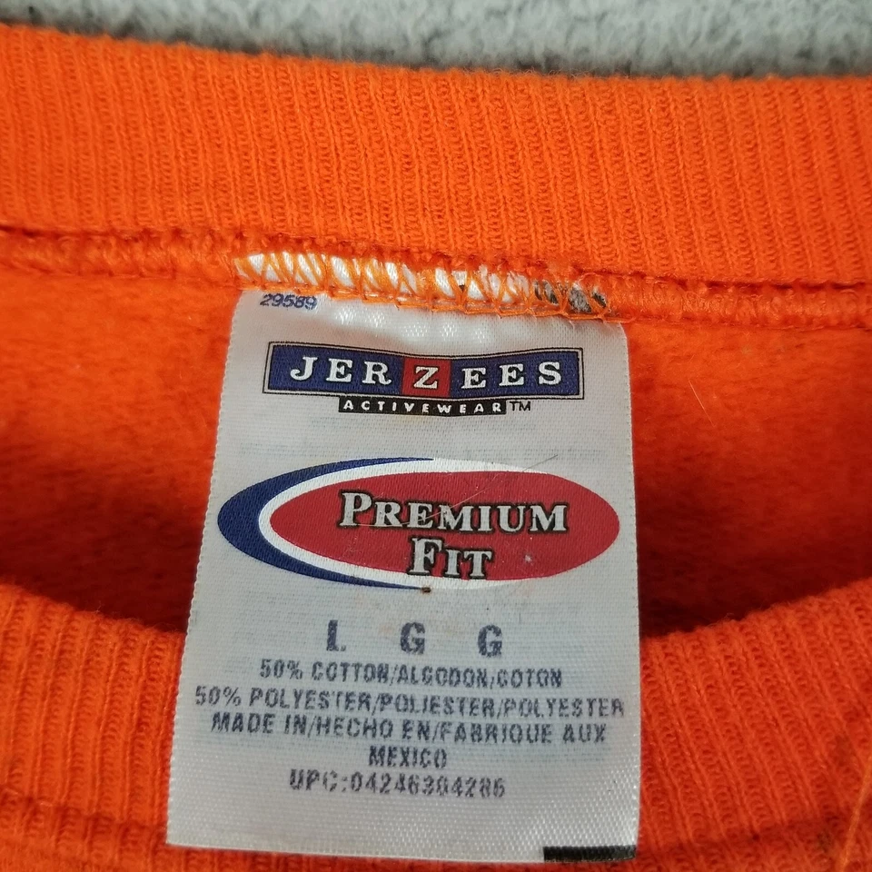 Vintage Hunting Sweatshirt Men Large Orange Custom Leaf's Jerzees Crewneck - Image 2 of 4